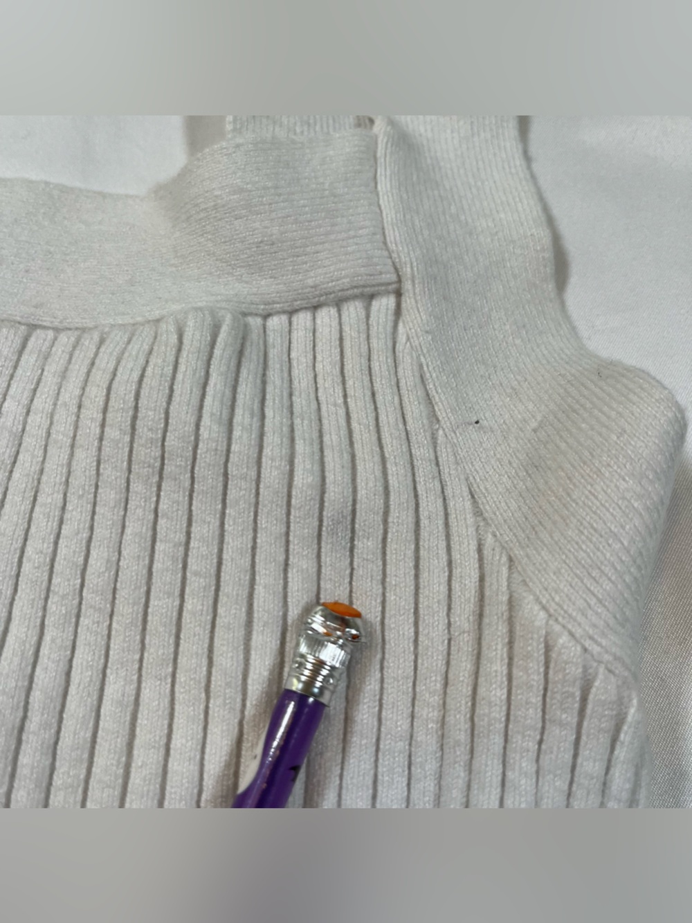 Abercrombie & Fitch White Ribbed Knit Sleeveless Cami Camisole Tank Crop Top XS - Picture 6 of 7